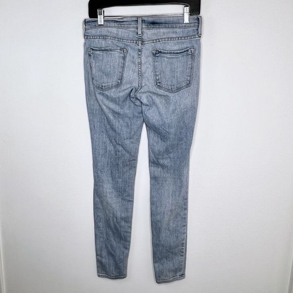 Frame Womens Jeans Le Skinny de Jeanne  Size 27  Mckinney Light Wash Ripped - Picture 4 of 6